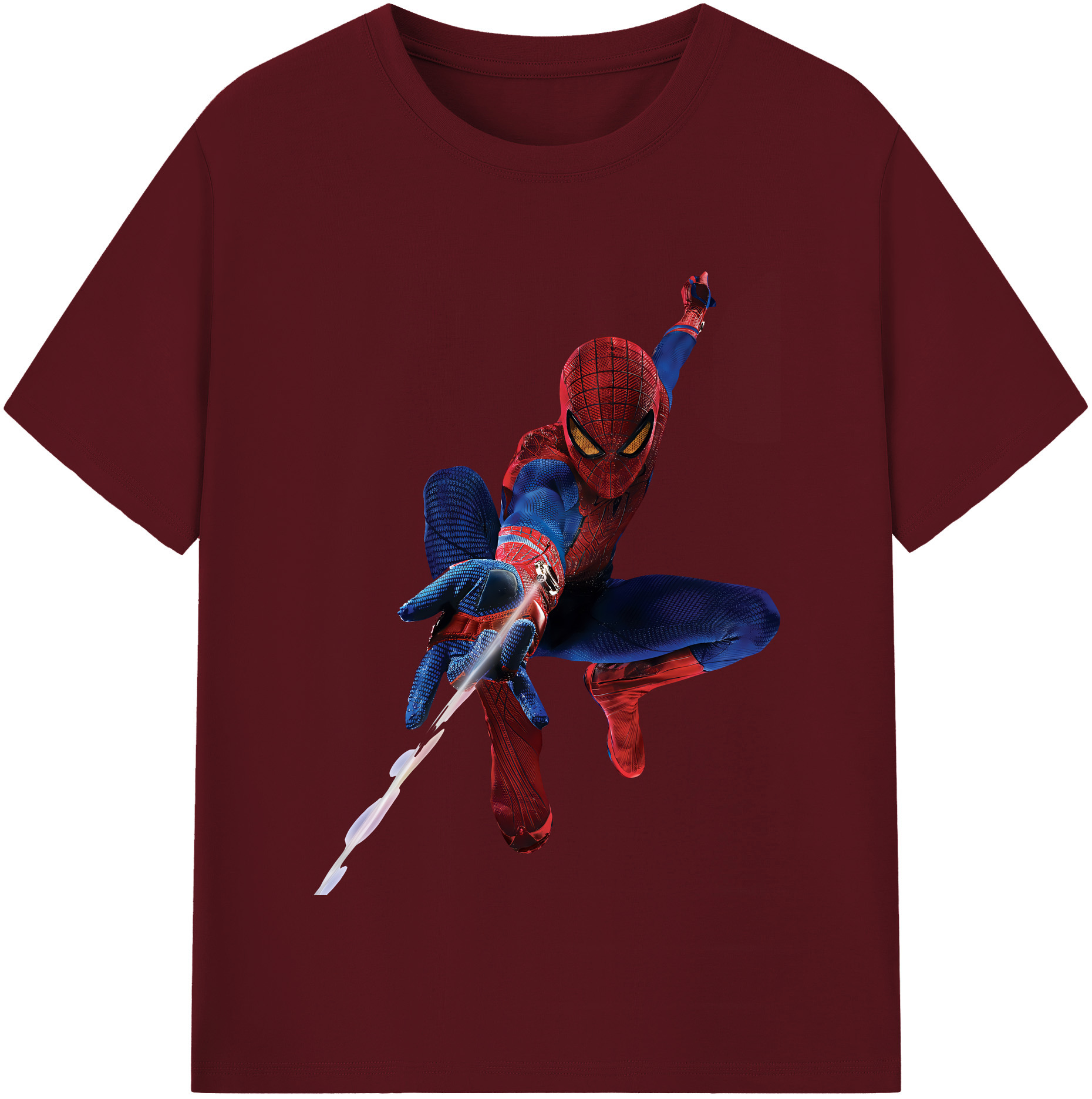 （画像用） Spider Man スパイダーマン 綿100％半袖Tシャツ（フロントプリント）